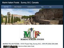 Tablet Screenshot of mariniitalianfoods.com